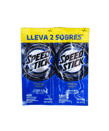 Desodorante Speed Stick en sobre Xtreme Nigth 9g (Caja de 9 unidades)