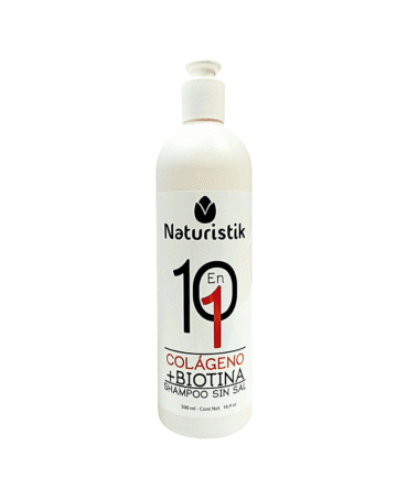 Shampoo Vegano De Colágeno Mas Biotina Naturistik 500 ml