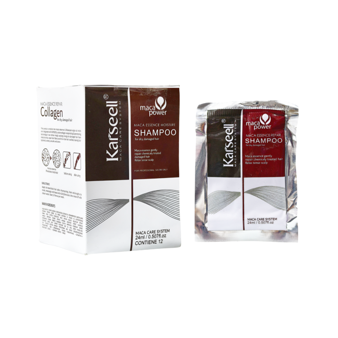 Shampoo de maca Karseell en sobre 24 ml