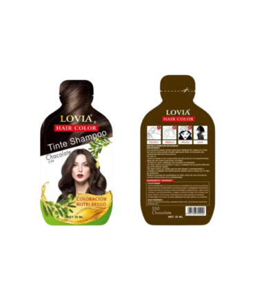 Tinte Shampoo Lovia Chocolate 20 ml En Sobre