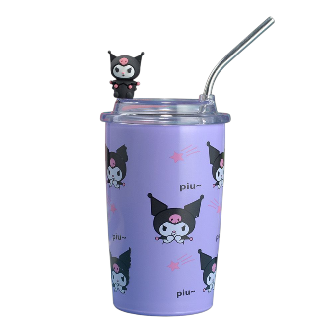Vaso con pitillo 500 ml personajes animados - Imagen 2