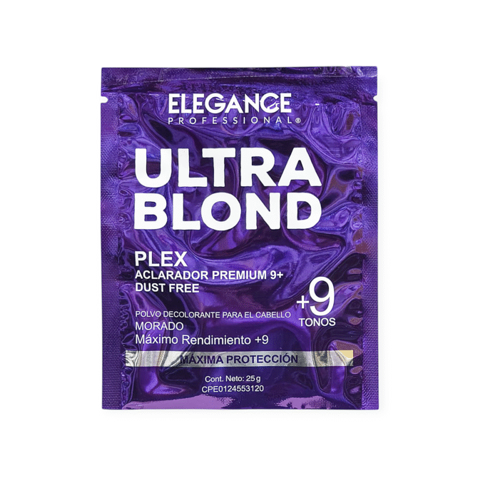 Polvo Decolorante Para Cabello Morado Ultra Blond Plex Elegance 25g
