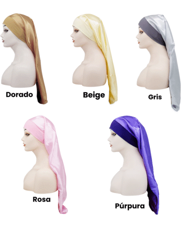 Gorro De Satín Para Cabellos Largos