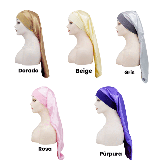 Gorro De Satín Para Cabellos Largos