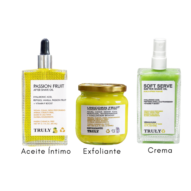 Combos Aceite Truly Exfoliante y Crema Parchita