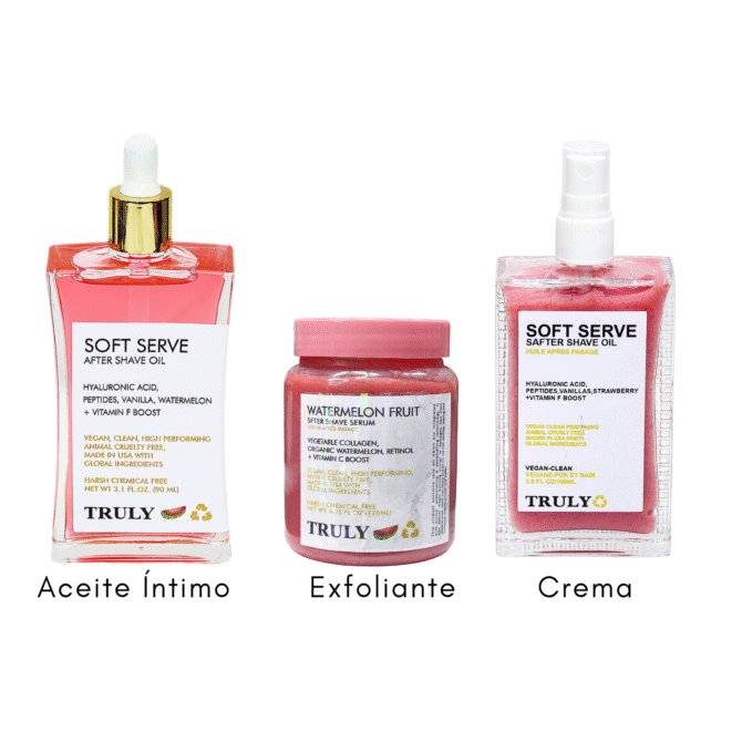 Combos Aceite Truly Exfoliante y Crema Patilla