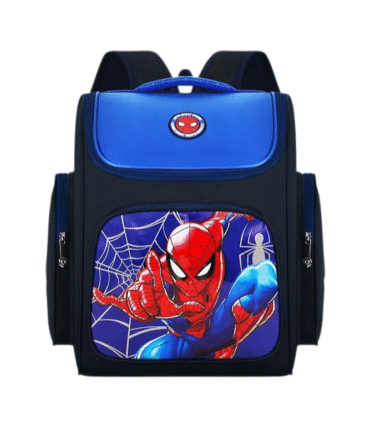 Bolso Escolar Para Niños Hombre Araña Azul