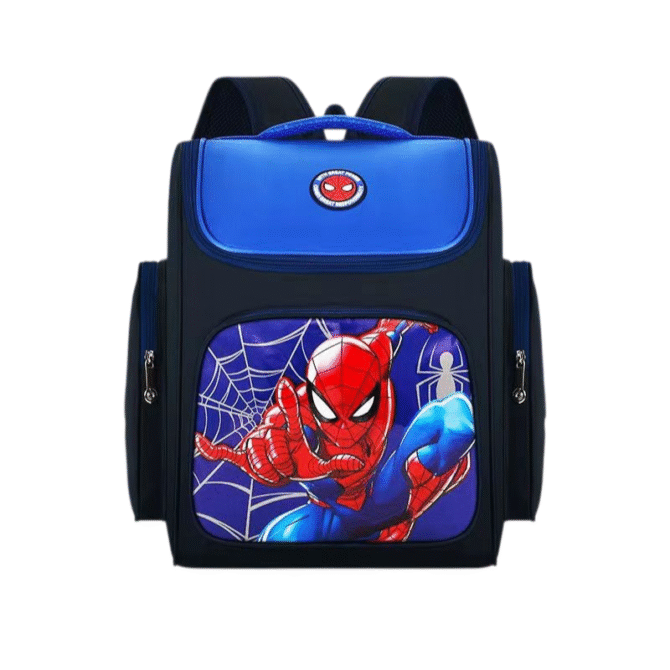 Bolso Escolar Para Niños Hombre Araña Azul
