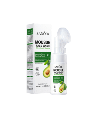 Jabón facial con cepillo Sadoer con extracto de aguacate 120 ml