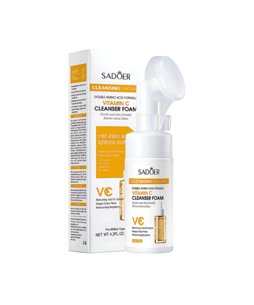 Jabón facial con cepillo Sadoer con vitamina C 120 ml