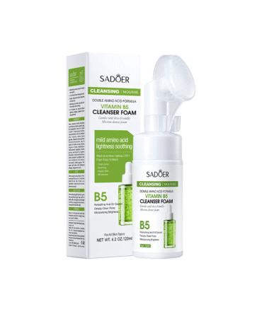 Jabón facial con cepillo Sadoer de vitamina B5 120 ml