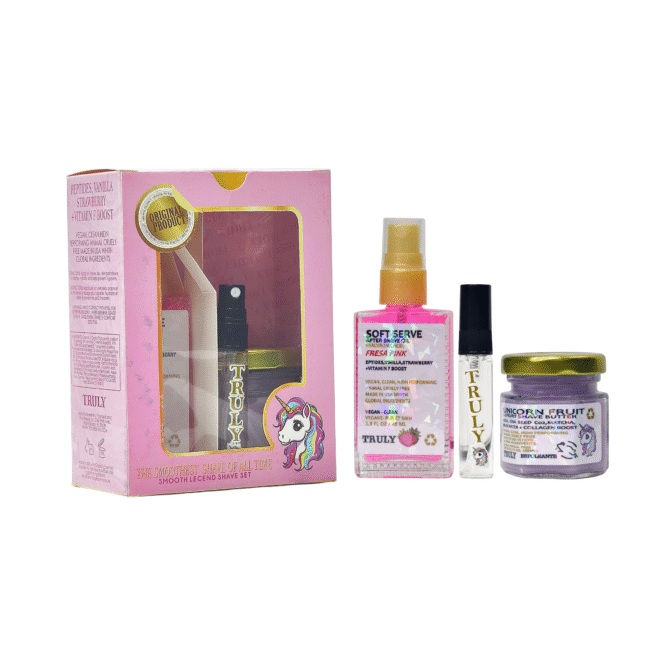 Truly combo pequeño aceite, crema y  perfume con feromonas