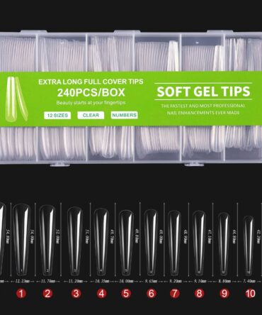 Uñas De Soft Gel Extra Largas XXL Forma Coffin 240 Piezas