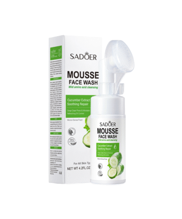 Jabón facial con cepillo Sadoer con extracto de pepino 120 ml