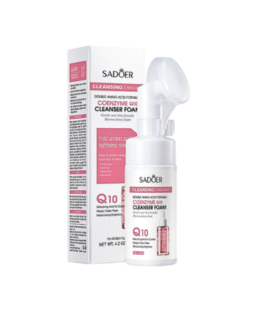 Jabón facial con cepillo Sadoer con extracto de coenzima Q10 120 ml