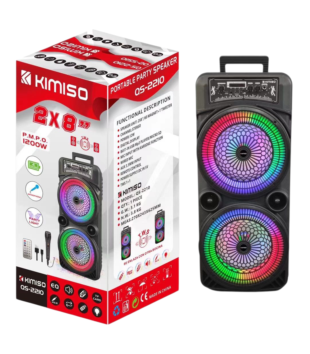 Corneta Kimiso 2 X8" 1200W 1 Corneta Kimiso 2 X8" 1200W