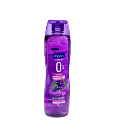 Shampoo algabo Con Açai & Romero 0% sin sal 750 ml