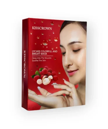 Mascarilla facial kisscrown de lichi colorida