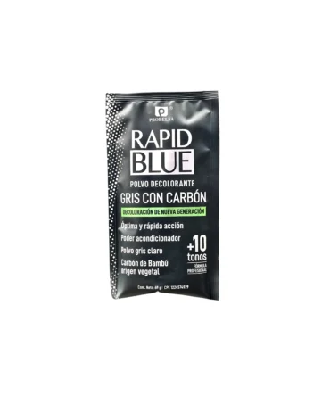 Rapid Blue Polvo Decolorante Gris Con Carbón x 60g